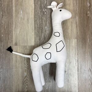 Restoration Hardware Cotton Canvas Animal 23" Neutral Giraffe Plush 2015